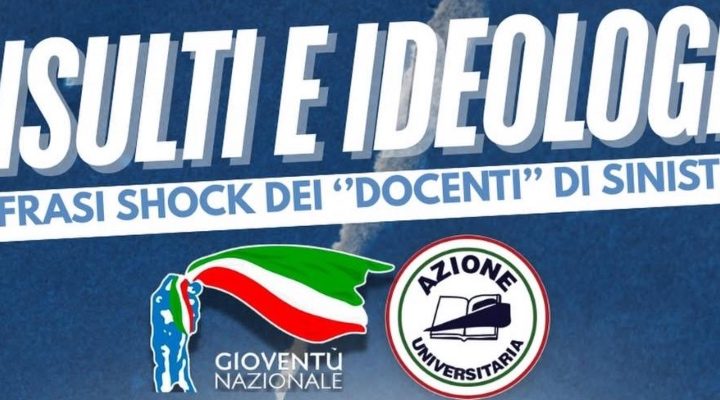 Cosenza, tensione nelle università: Gioventù Nazionale denuncia insulti e discriminazioni contro studenti di destra