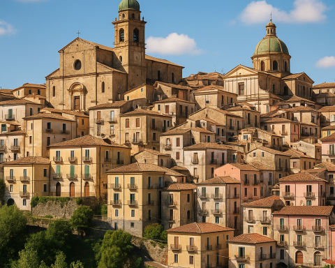 Panorama di Montalto Uffugo con vista sui suoi monumenti storici