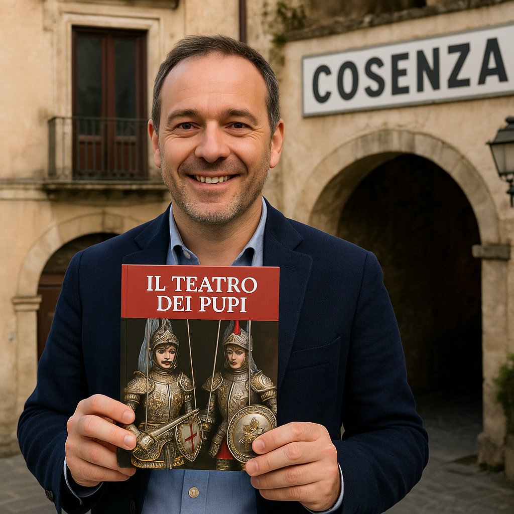 Copertina del volume 'Il Teatro dei Pupi' restituito a Cosenza